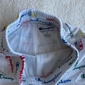 Champion White  with Colorful Logo Accents